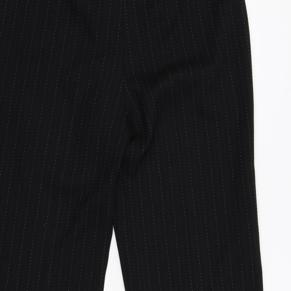 Evie Womens Black Striped  Trousers  Size 12 L31 in