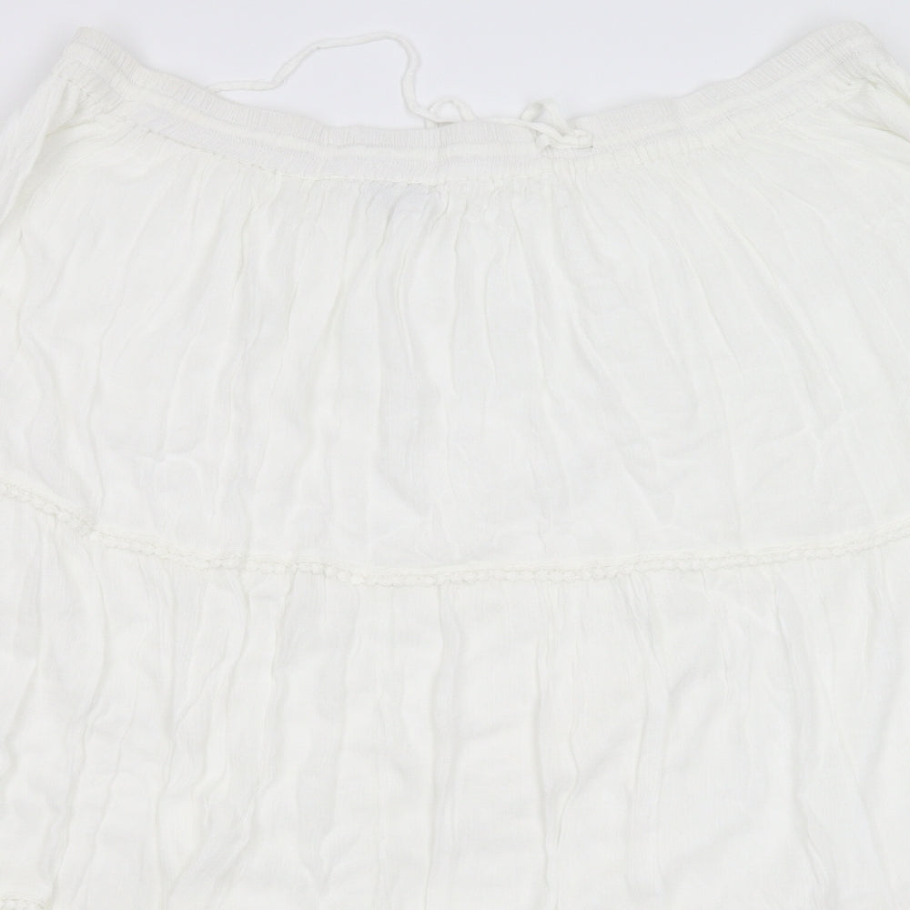 Yours Womens White   Maxi Skirt Size 26