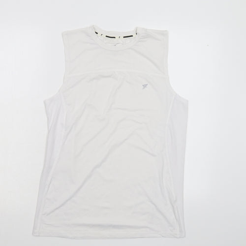 Work Out Womens White   Basic Tank Size M