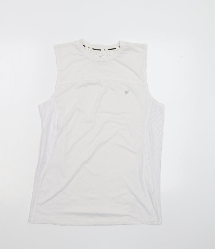 Work Out Womens White   Basic Tank Size M