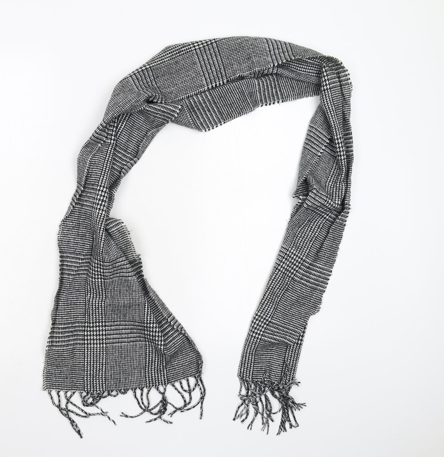 New Look Unisex Grey Houndstooth   Scarf