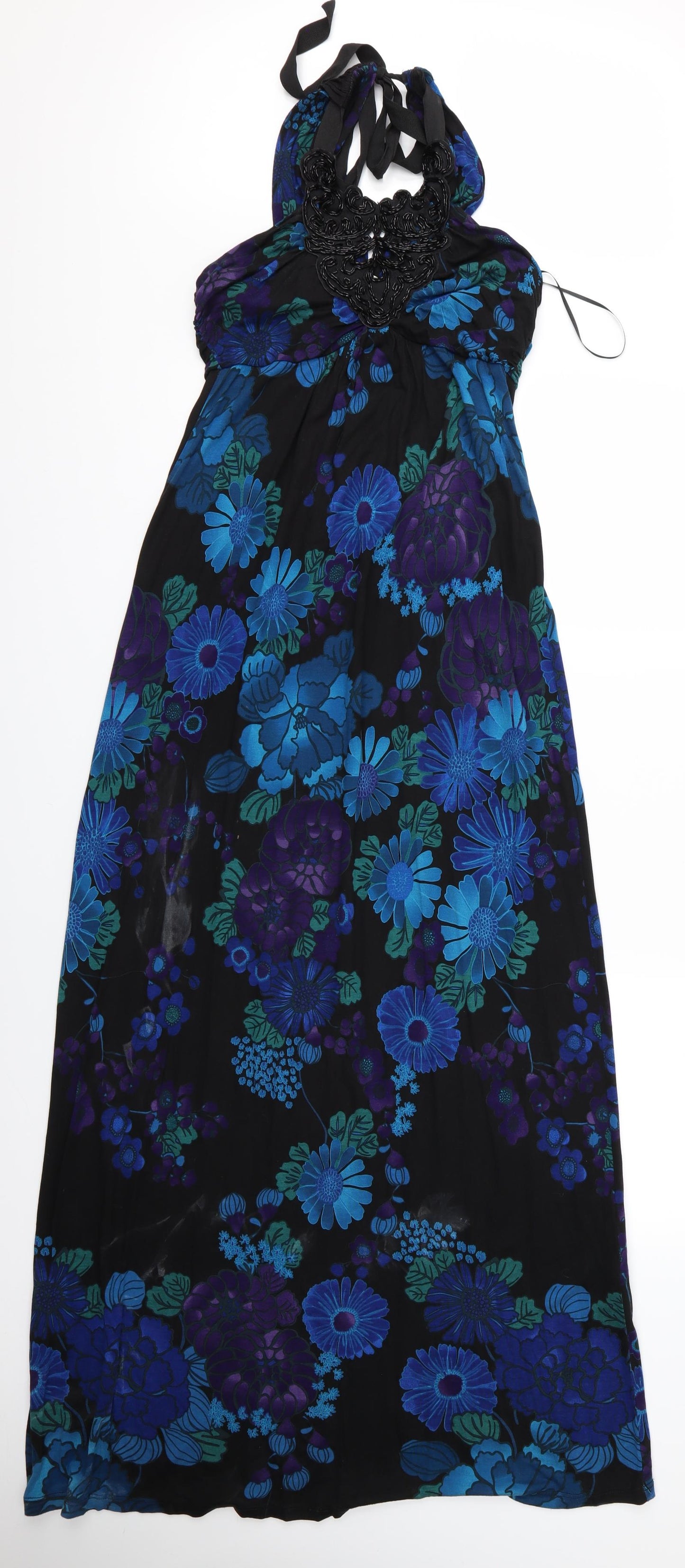 Oasis Womens Multicoloured Floral  Maxi  Size 8  - Oasis Dress - some beading