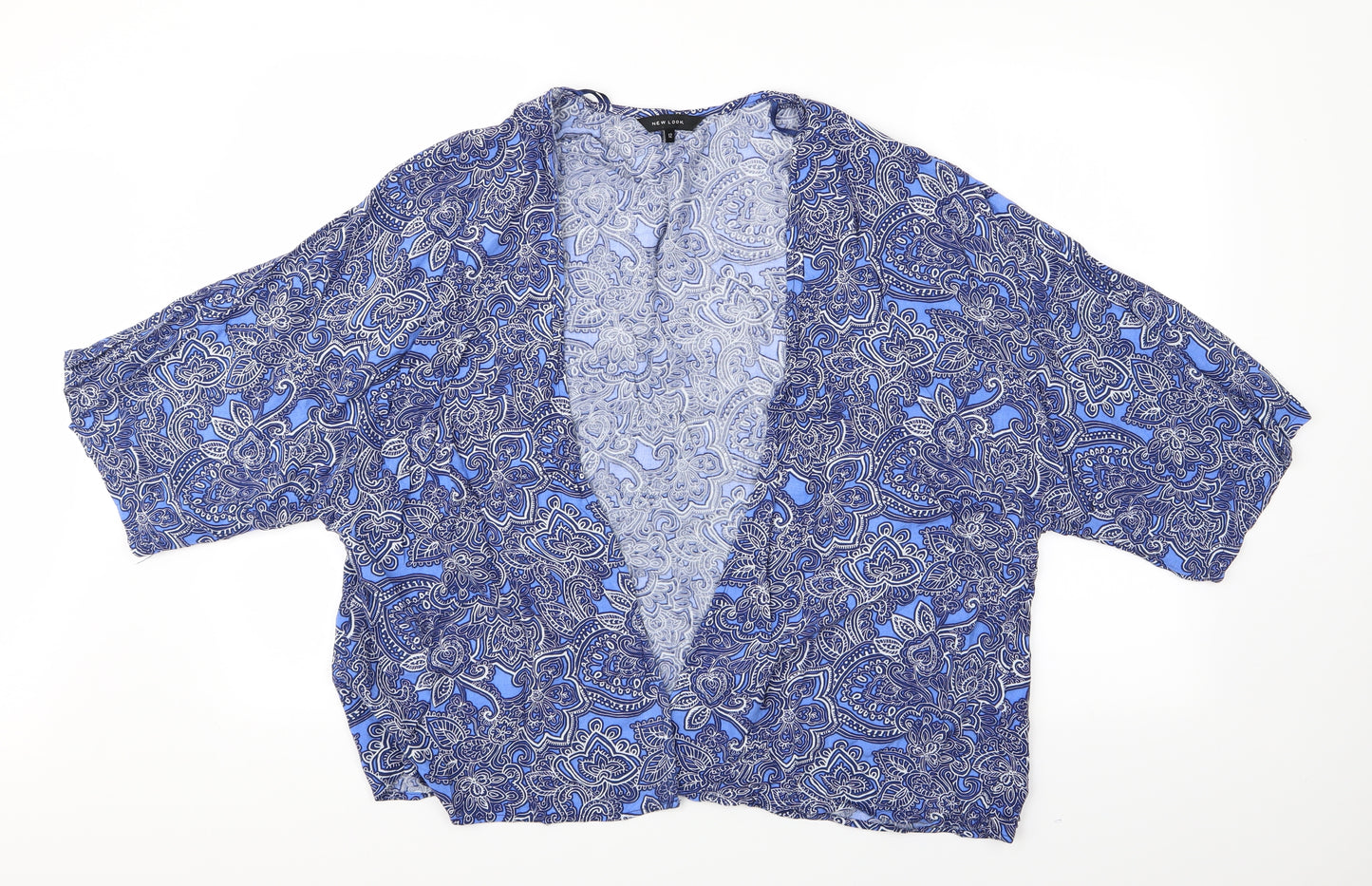 New Look Womens Blue Floral  Kimono Jacket Size 12  - New Look Lightweight Coat