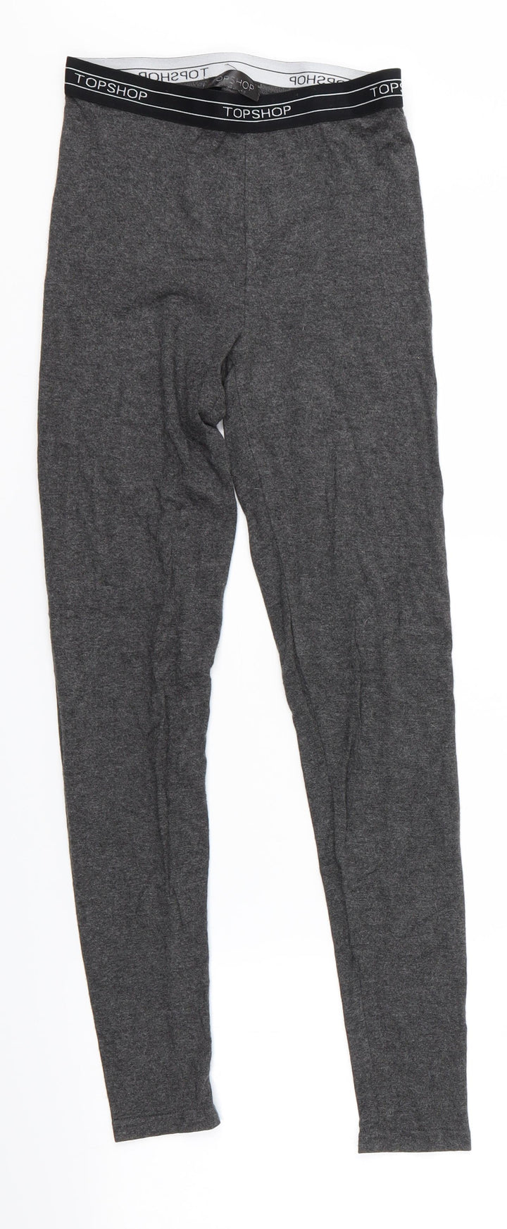 Topshop Womens Grey Cropped Leggings Size 6 L25 in - Topshop