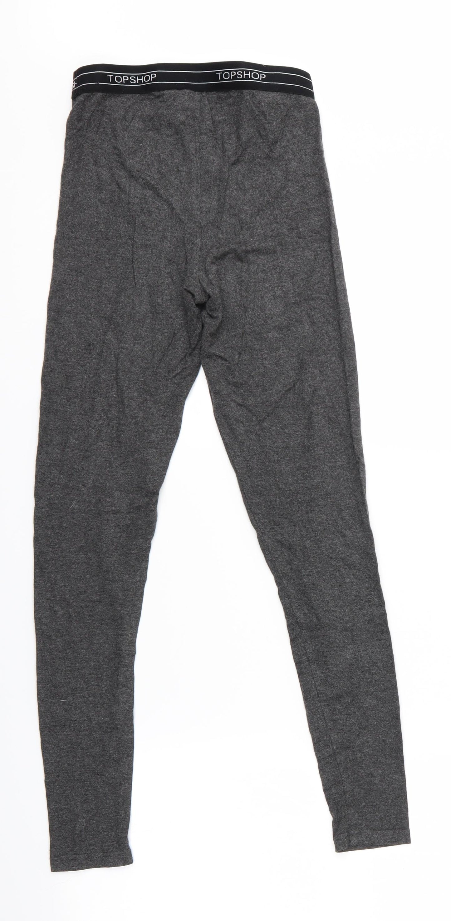 Topshop Womens Grey   Cropped Leggings Size 6 L25 in - Topshop