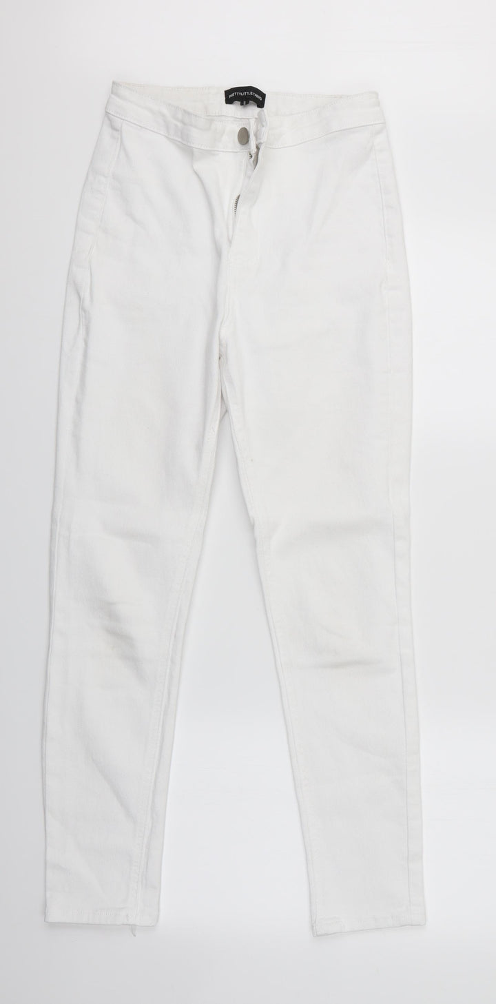 Pretty Little Thing Womens White   Skinny Jeans Size 8 L27 in - Pretty Little Thing