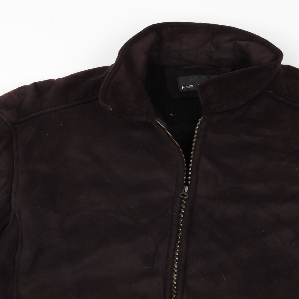Florence and Fred Mens Brown   Jacket Coat Size XL  - Florence and Fred - Suede Effect