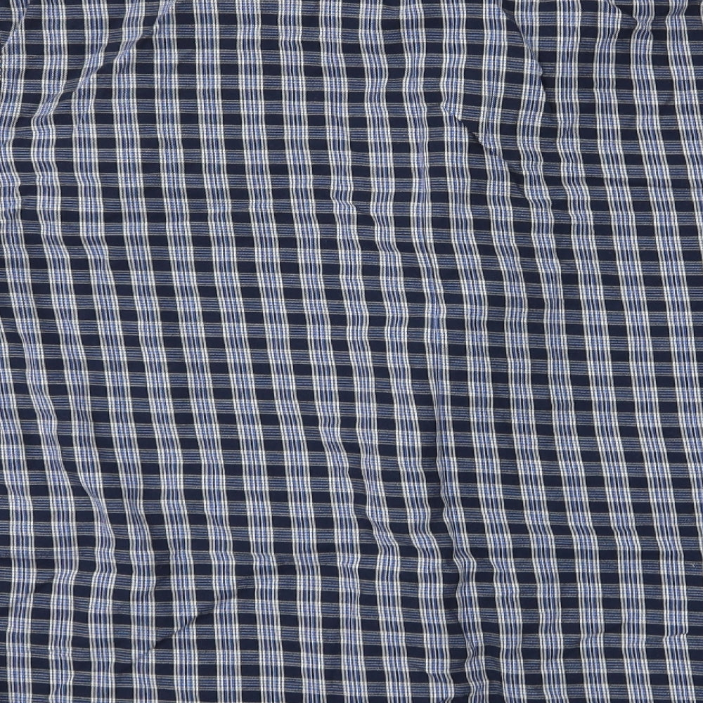 TU Mens Blue Check   Pyjama Top Size L  - Tu Men's Pyjama Top