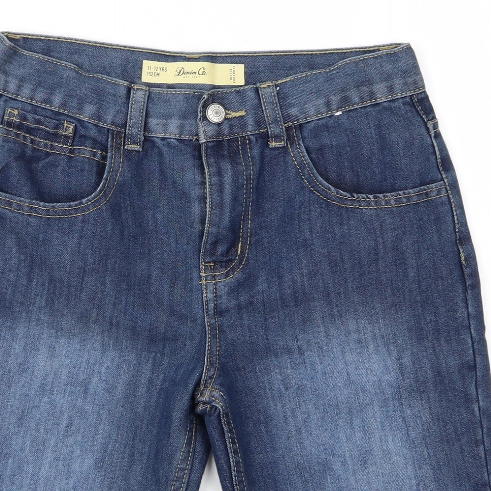 Denim Co Girls Blue   Cropped Jeans Size 11-12 Years - Girls Cropped Jeans
