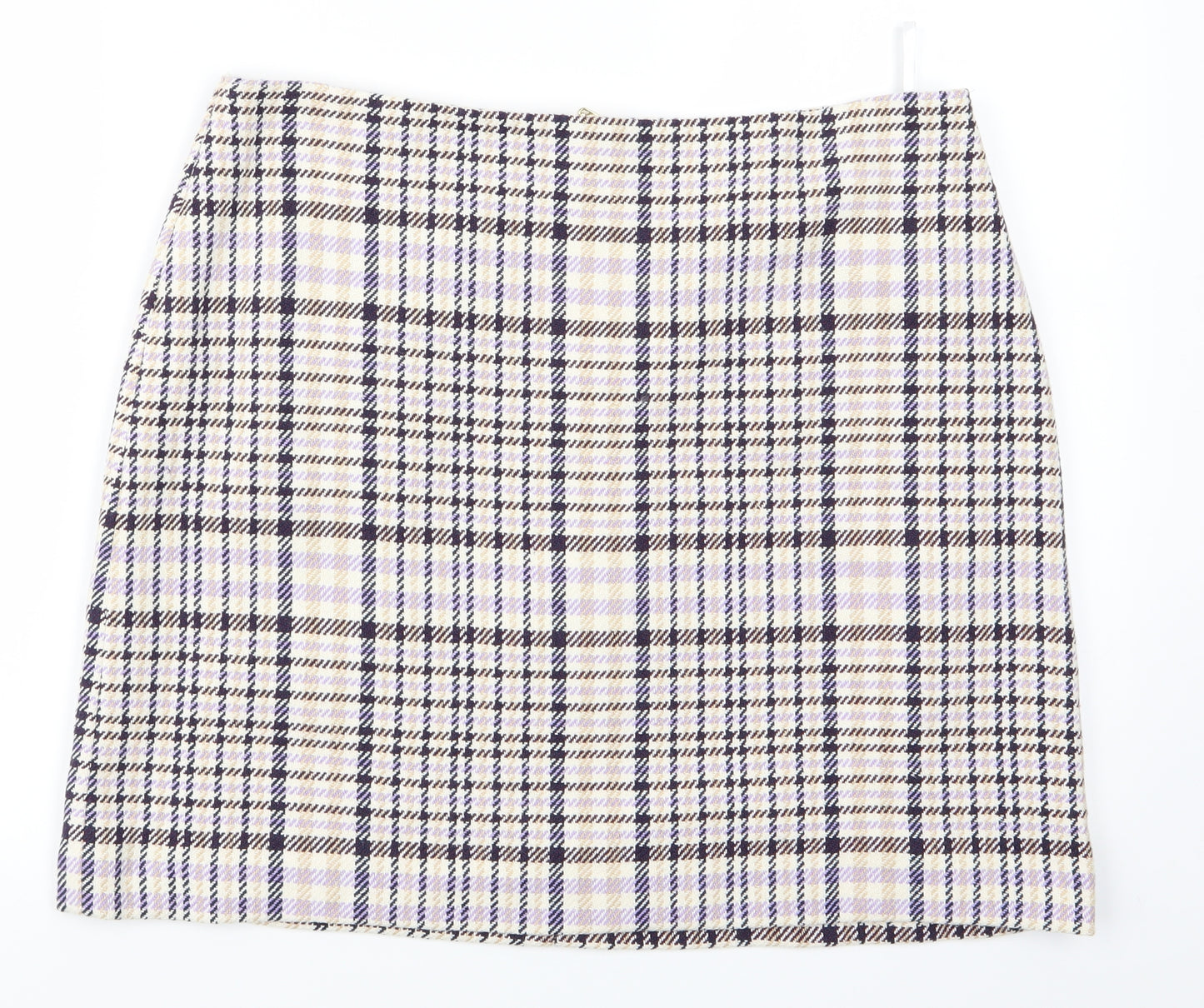 Marks and Spencer Womens Multicoloured Check  Straight & Pencil Skirt Size 14  - Marks and Spencer