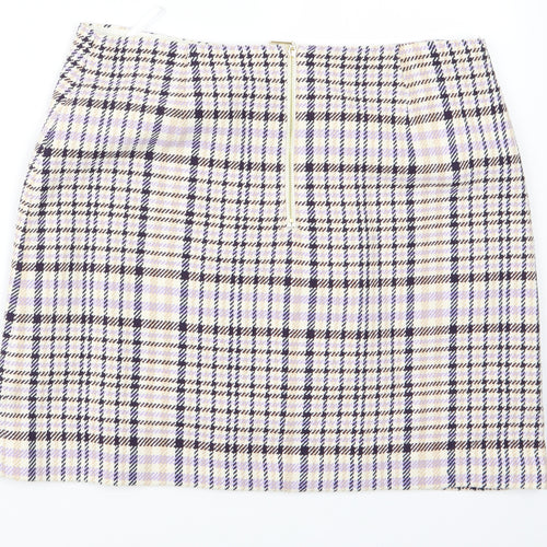 Marks and Spencer Womens Multicoloured Check  Straight & Pencil Skirt Size 14  - Marks and Spencer