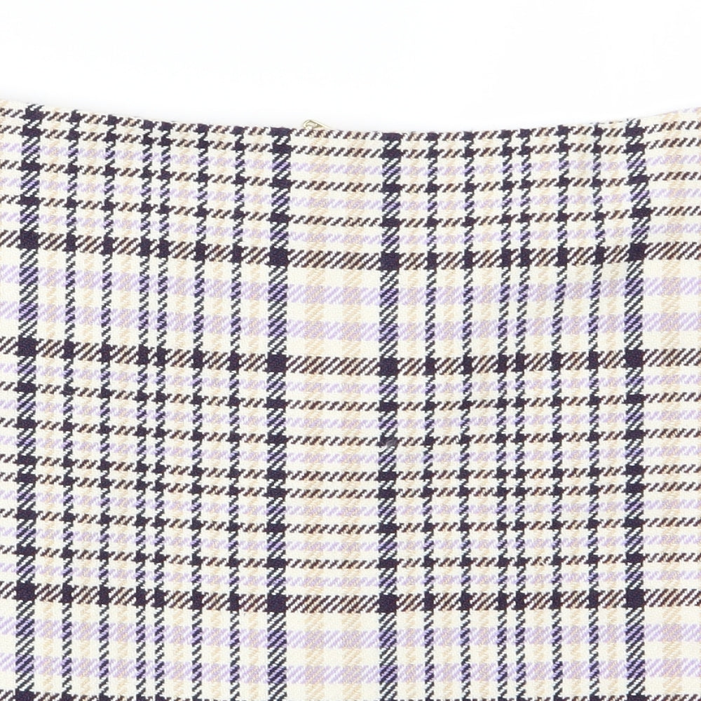 Marks and Spencer Womens Multicoloured Check  Straight & Pencil Skirt Size 14  - Marks and Spencer