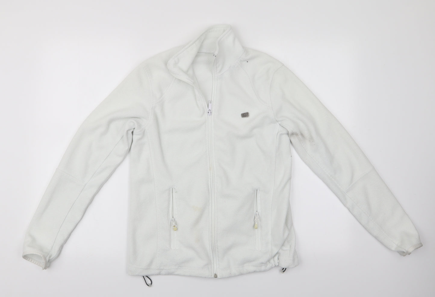 Preworn Womens White   Windbreaker Jacket   - Fleece