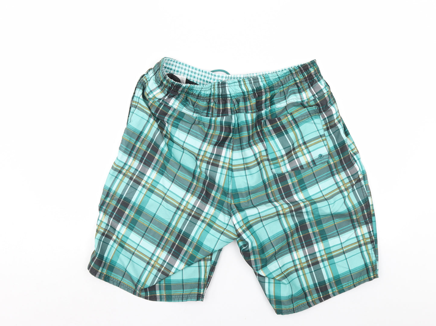 etirel Mens Green Check  Bermuda Shorts Size L