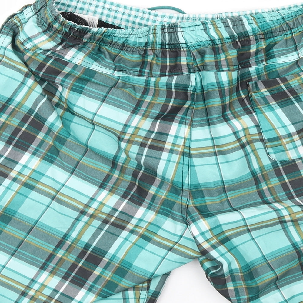 etirel Mens Green Check  Bermuda Shorts Size L