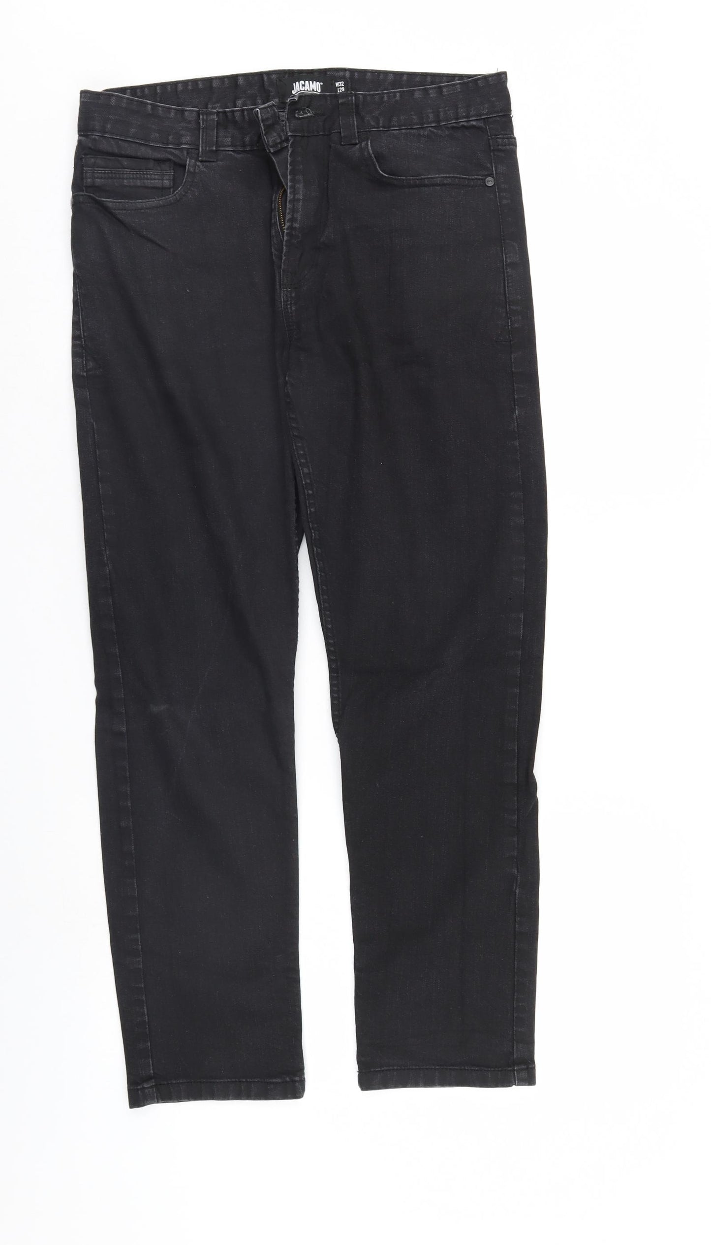 Jacamo Mens Black  Denim Straight Jeans Size 32 L29 in