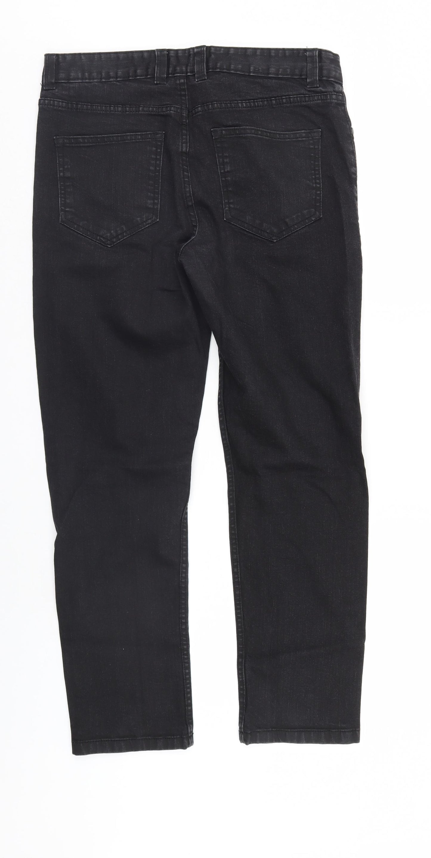 Jacamo Mens Black  Denim Straight Jeans Size 32 L29 in