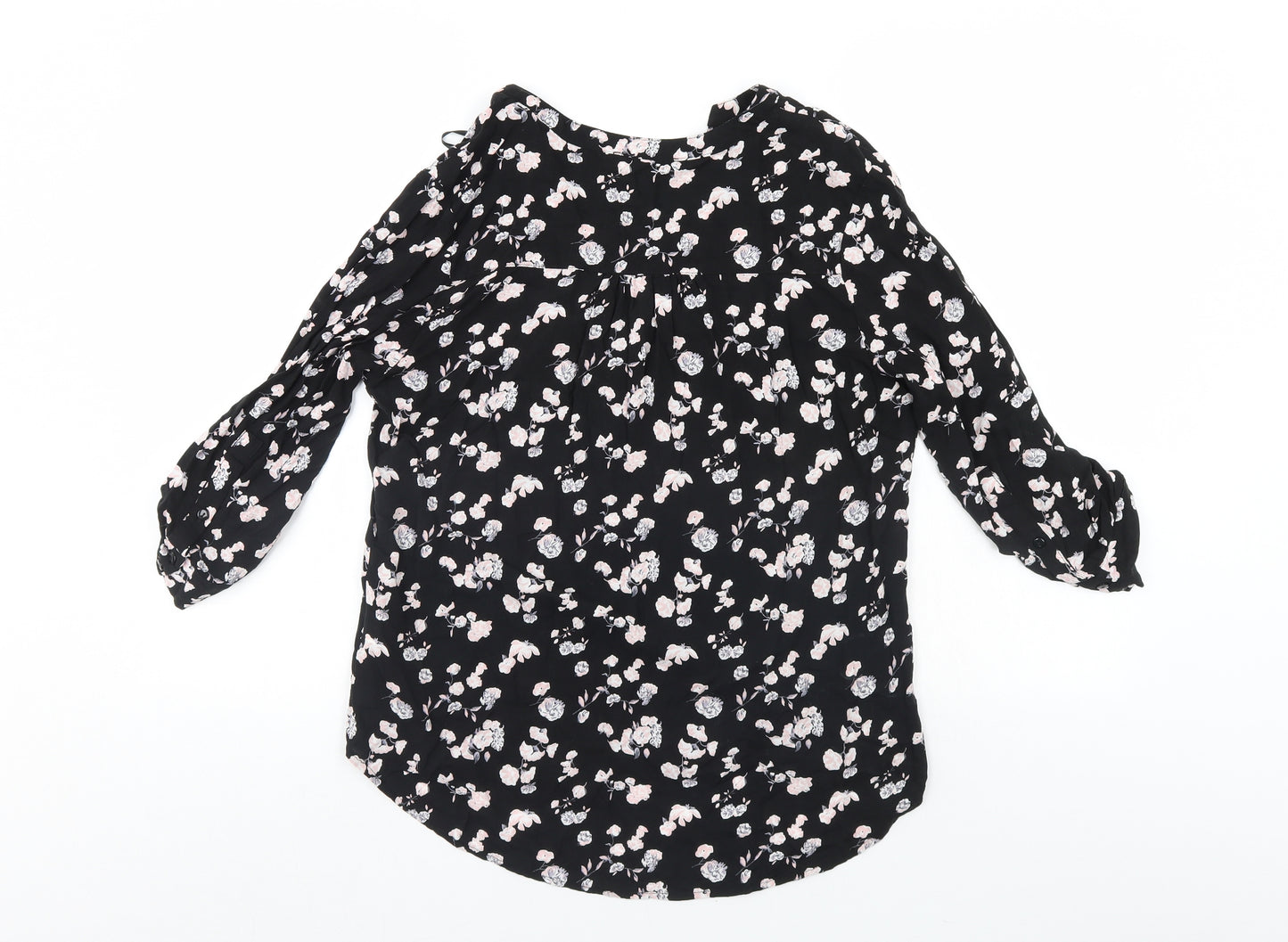 Atmosphere Womens Black Floral  Basic Blouse Size 12