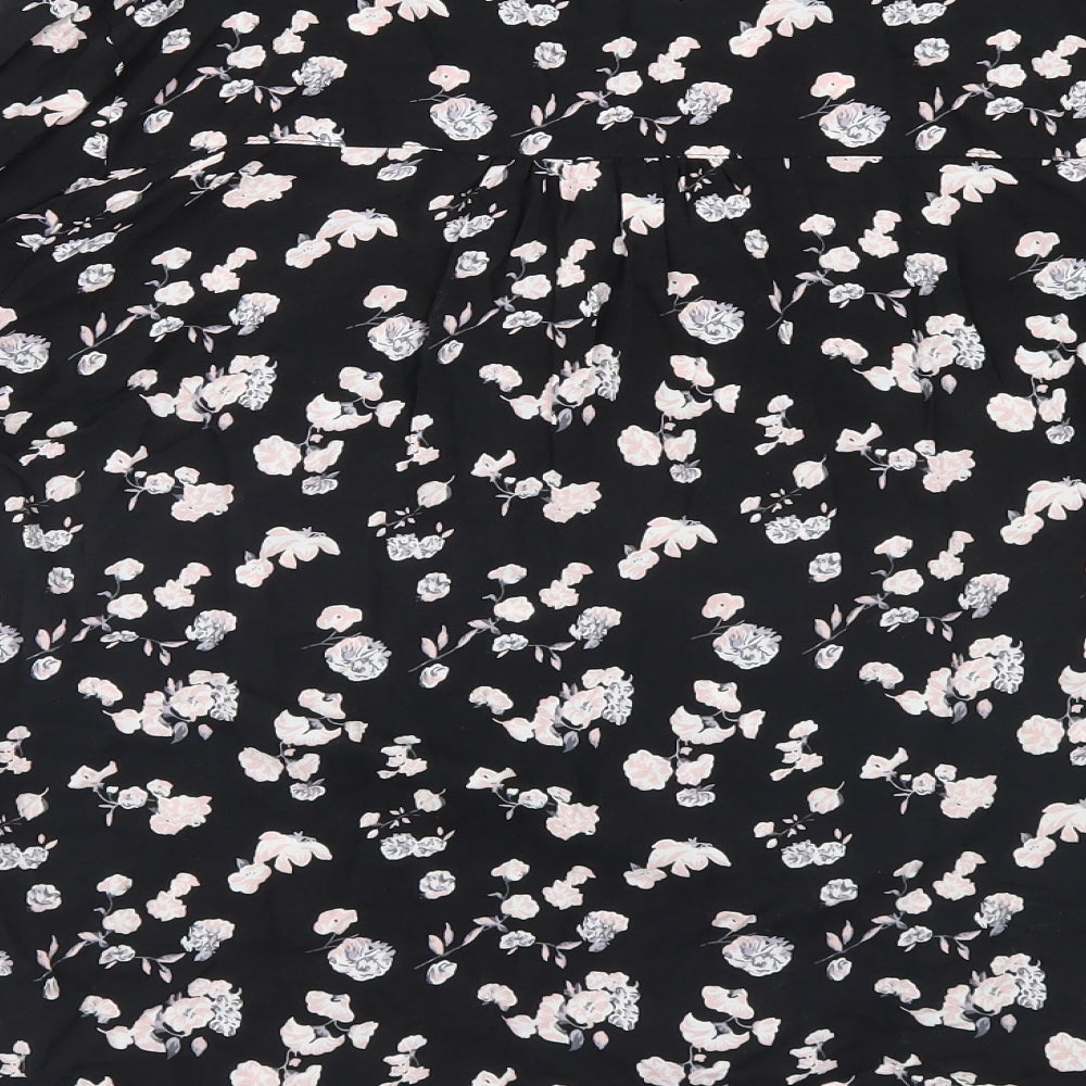 Atmosphere Womens Black Floral  Basic Blouse Size 12