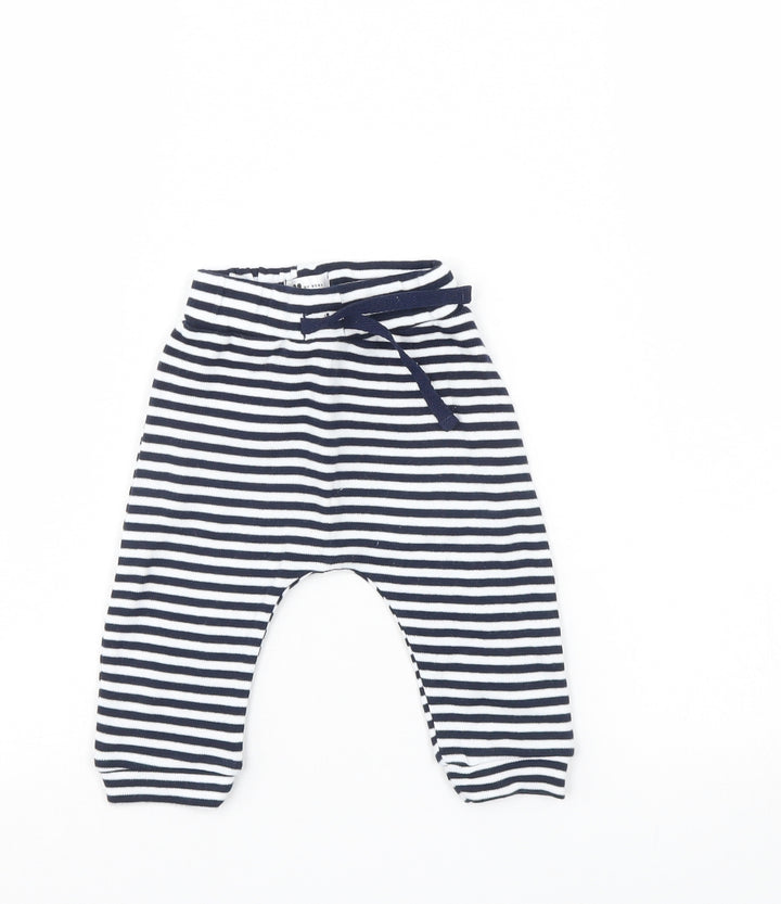 Very Girls Blue Striped Sweatpants Leggings Size 3-6 Months