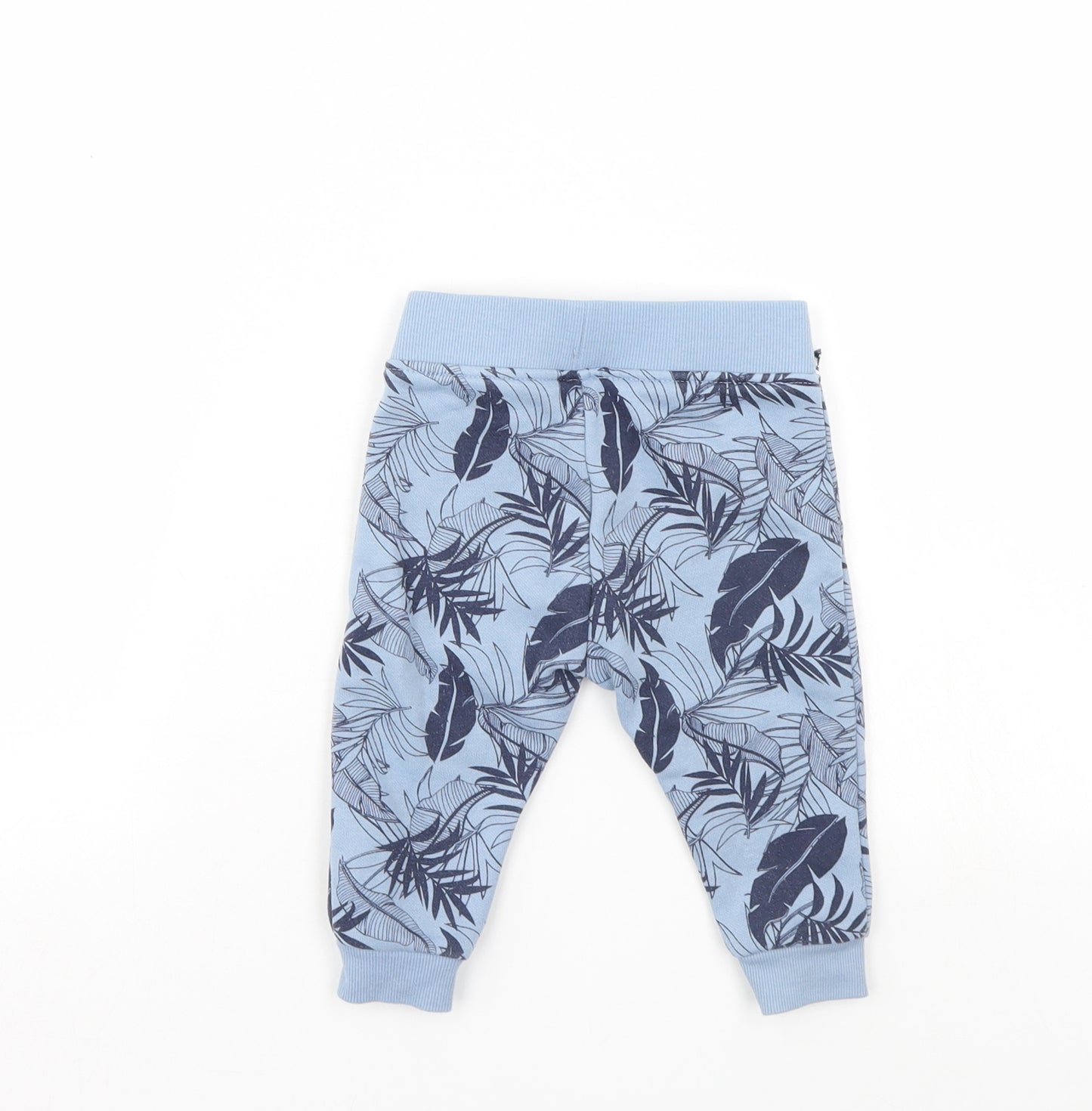 Primark Boys Blue Floral  Sweatpants Trousers Size 6-9 Months