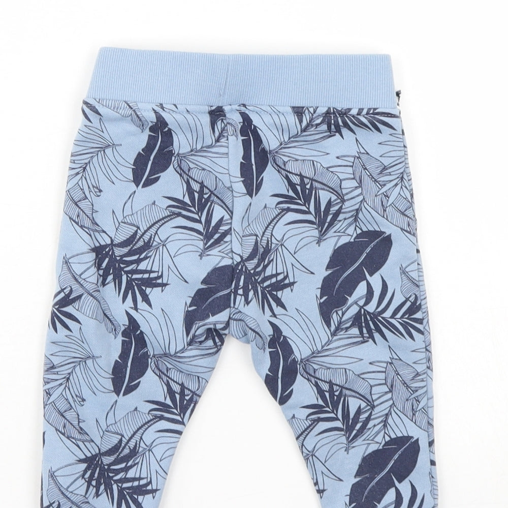 Primark Boys Blue Floral  Sweatpants Trousers Size 6-9 Months