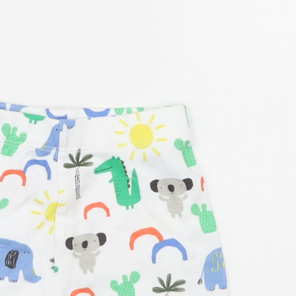 F&F Baby Multicoloured Animal Print  Cropped Leggings Size 3-6 Months  - shorts