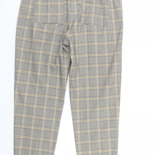 NEXT Womens Multicoloured Check  Cropped Trousers Size 10 L24 in