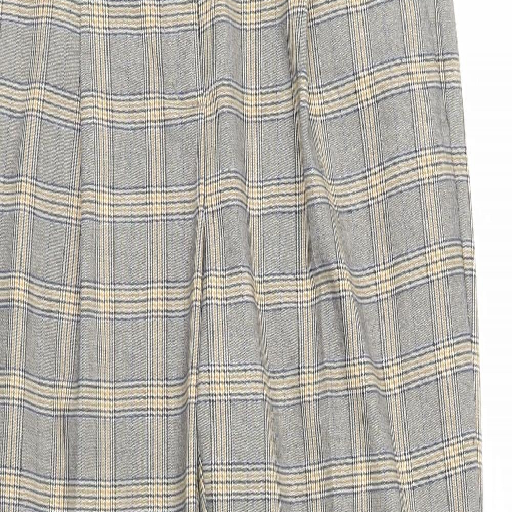NEXT Womens Multicoloured Check  Cropped Trousers Size 10 L24 in