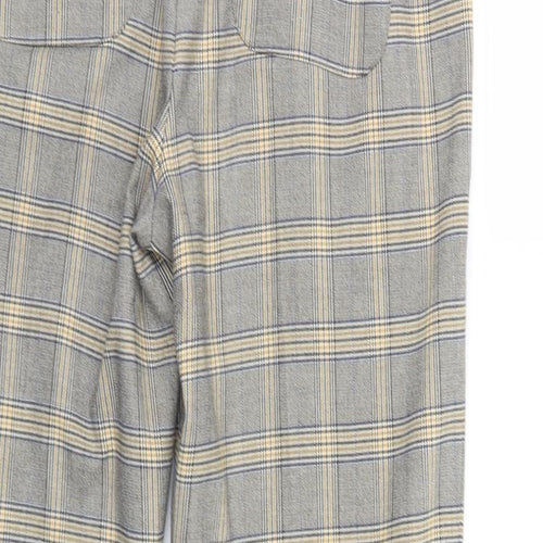 NEXT Womens Multicoloured Check  Cropped Trousers Size 10 L24 in