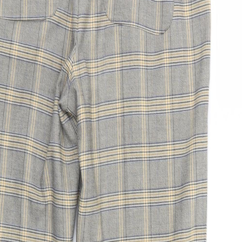 NEXT Womens Multicoloured Check  Cropped Trousers Size 10 L24 in