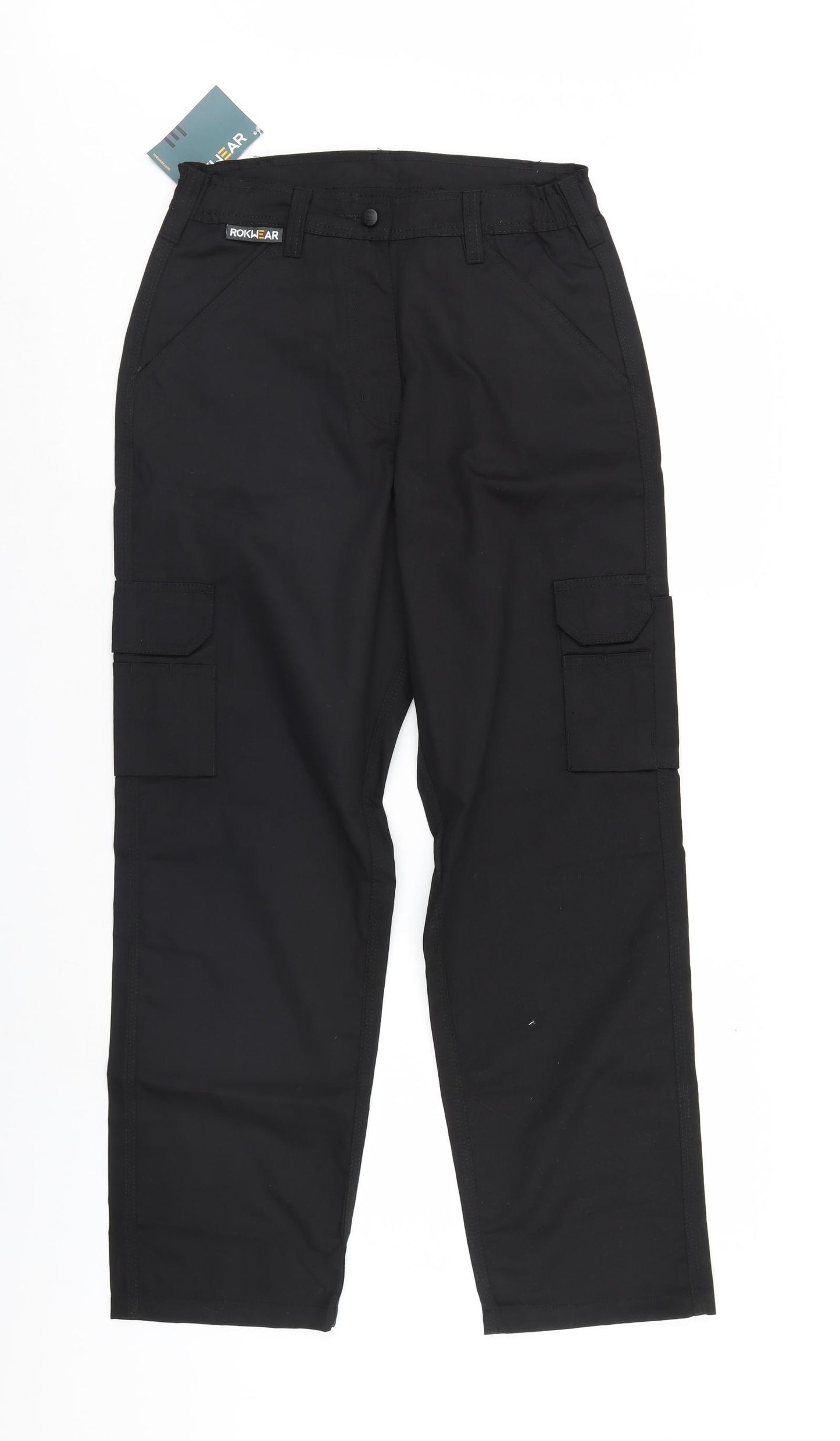 Rokwear Womens Black   Cargo Trousers Size 10 L29 in