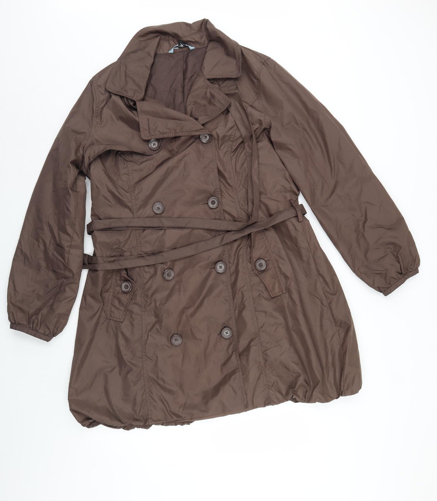Red Herring Womens Brown   Trench Coat Coat Size 16