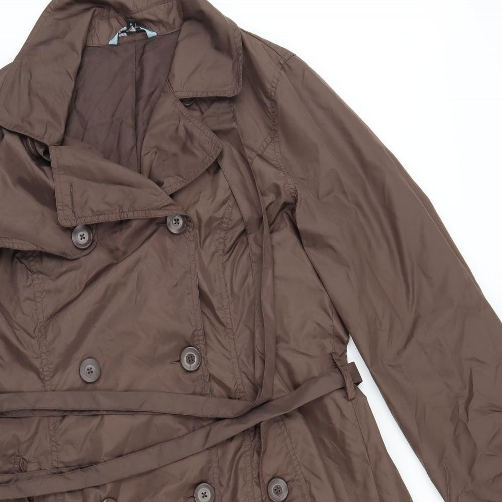 Red Herring Womens Brown   Trench Coat Coat Size 16