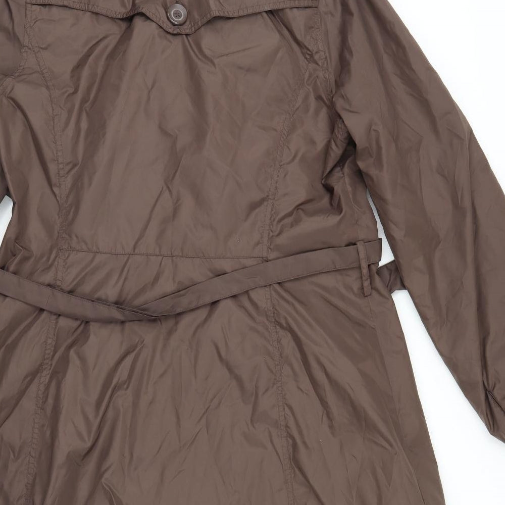 Red Herring Womens Brown   Trench Coat Coat Size 16