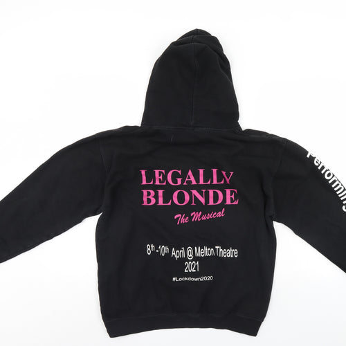 Justhoods Womens Black   Pullover Hoodie Size L  - legally blonde cast member top