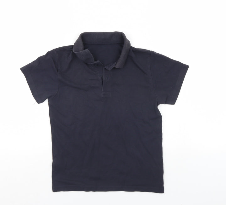 TU Boys Black   Basic Polo Size 9 Years  - school