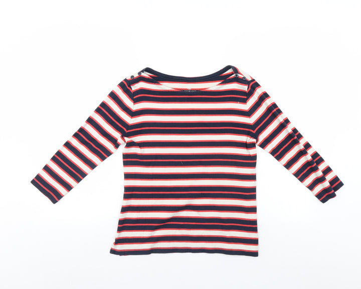 Lands End Womens Multicoloured Striped Pullover Jumper Size S