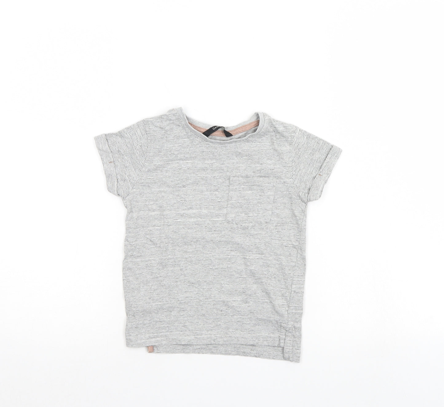 George Boys Grey Striped  Basic Casual Size 4-5 Years