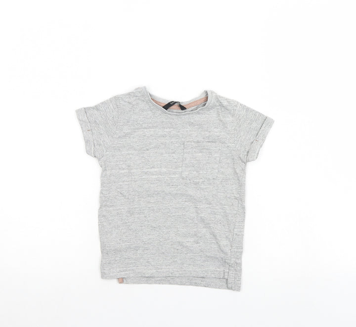 George Boys Grey Striped  Basic Casual Size 4-5 Years