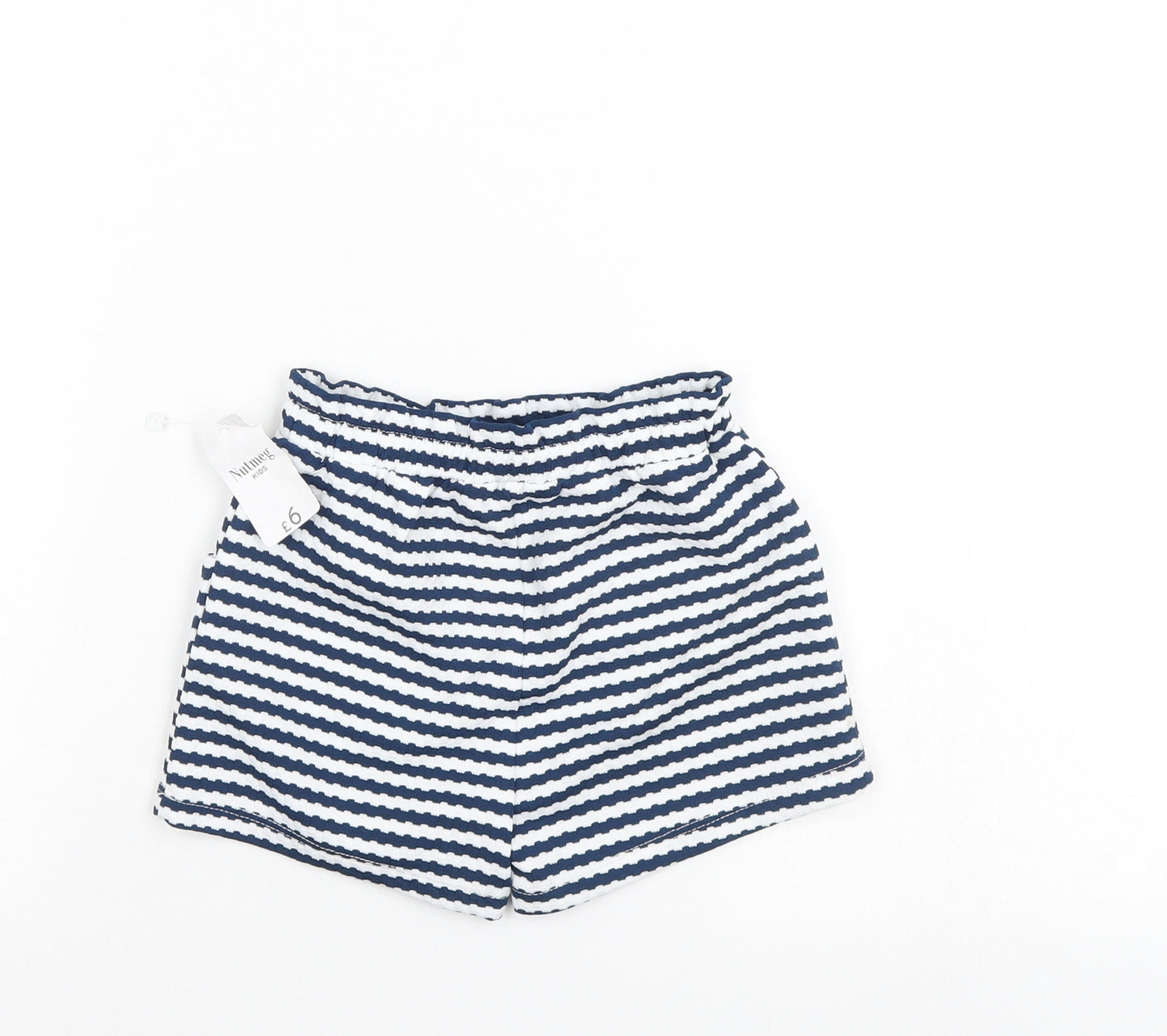 Nutmeg Girls Blue Striped  Culotte Shorts Size 2-3 Years