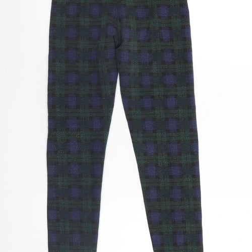 Zara Girls Multicoloured Check  Jegging Trousers Size 11-12 Years