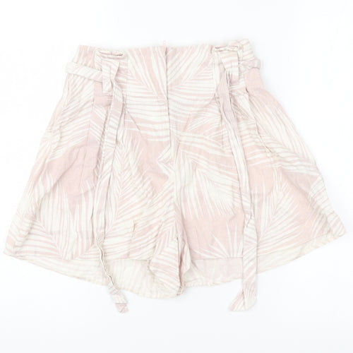 New Look Womens Pink Floral  Cargo Shorts Size 6