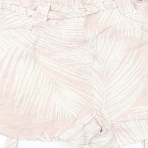 New Look Womens Pink Floral  Cargo Shorts Size 6