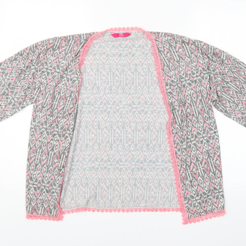 YD Girls Multicoloured Argyle/Diamond  Cardigan Jumper Size 10-11 Years