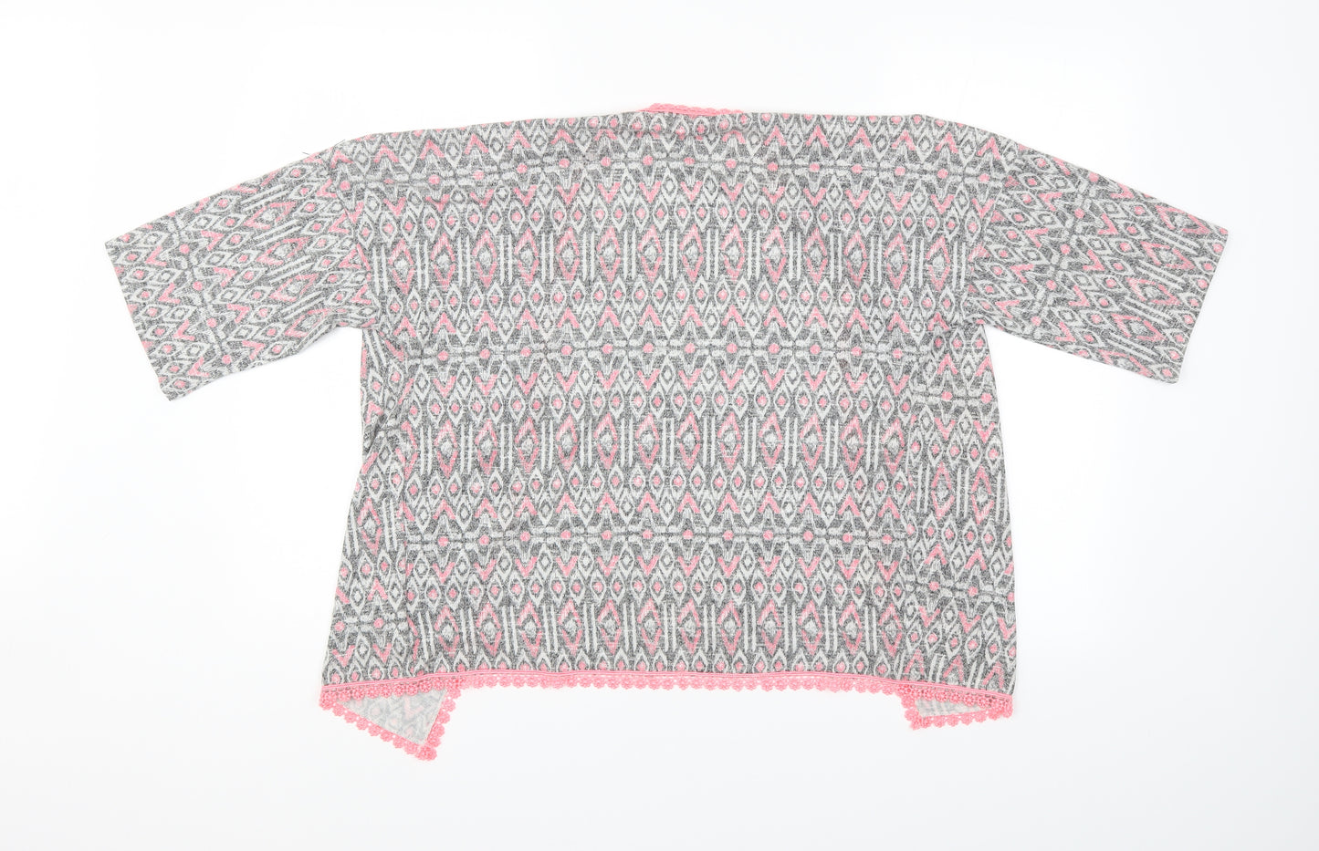 YD Girls Multicoloured Argyle/Diamond  Cardigan Jumper Size 10-11 Years