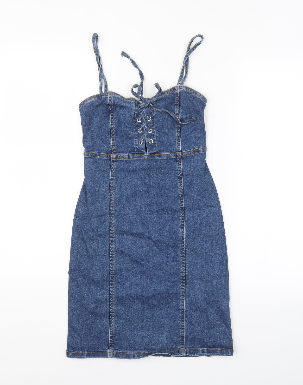 Denim Co. Womens Blue   Pinafore/Dungaree Dress  Size 6