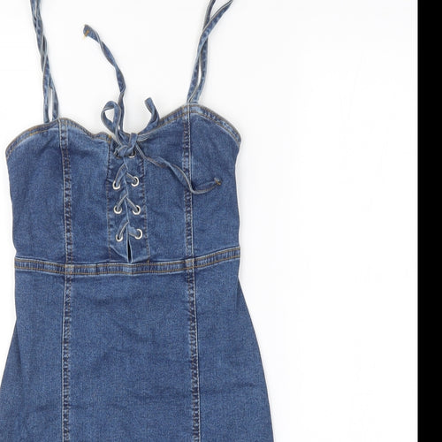 Denim Co. Womens Blue   Pinafore/Dungaree Dress  Size 6
