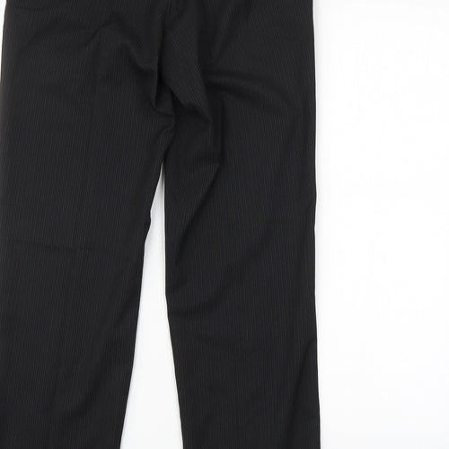 NEXT Womens Black Striped  Trousers  Size 30 in L28 in