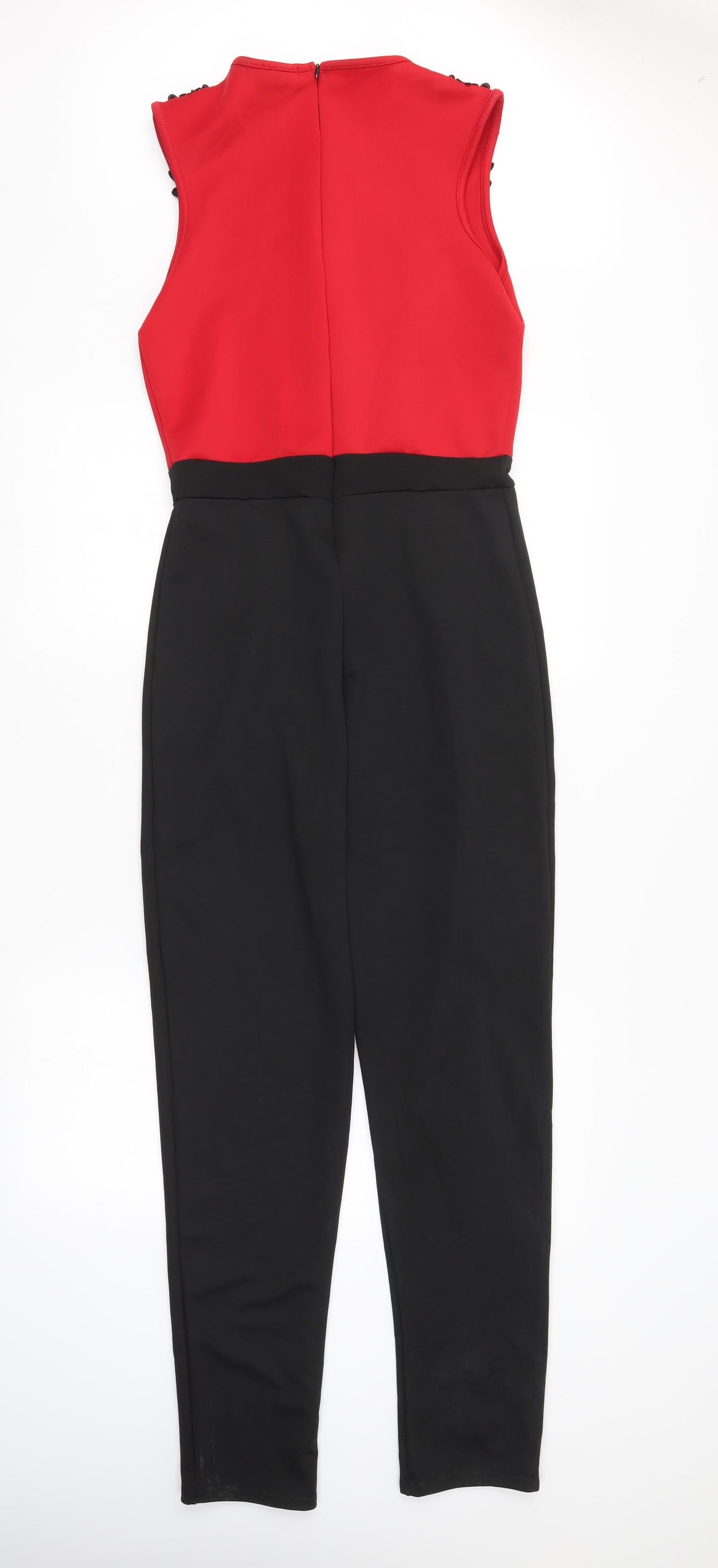 Edge Womens Red Argyle/Diamond  Playsuit One-Piece Size 12